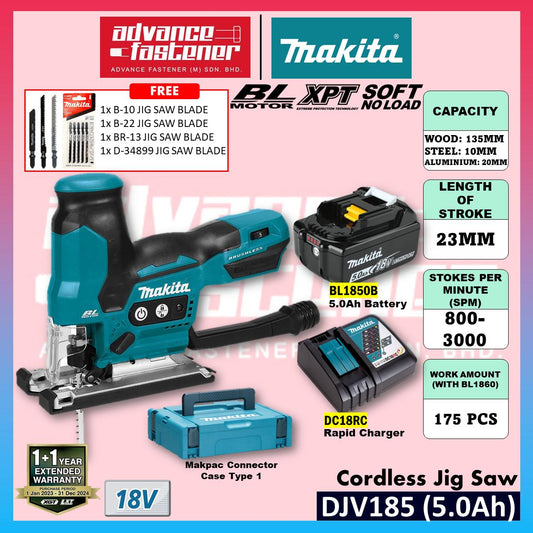 Makita DJV185 / DJV185Z 18V Cordless Jig Saw