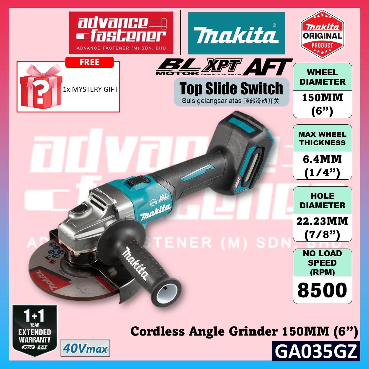 MAKITA GA035GZ 40Vmax Cordless Angle Grinder 150MM ( 6" ) ( Top Slide Switch )