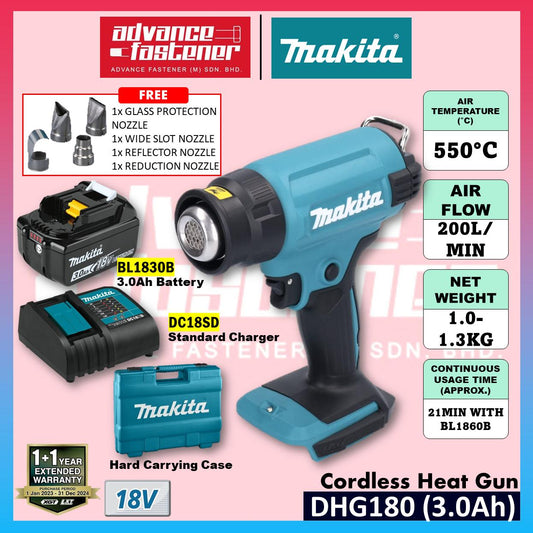 MAKITA DHG180ZK / DHG180 18V Cordless Heat Gun