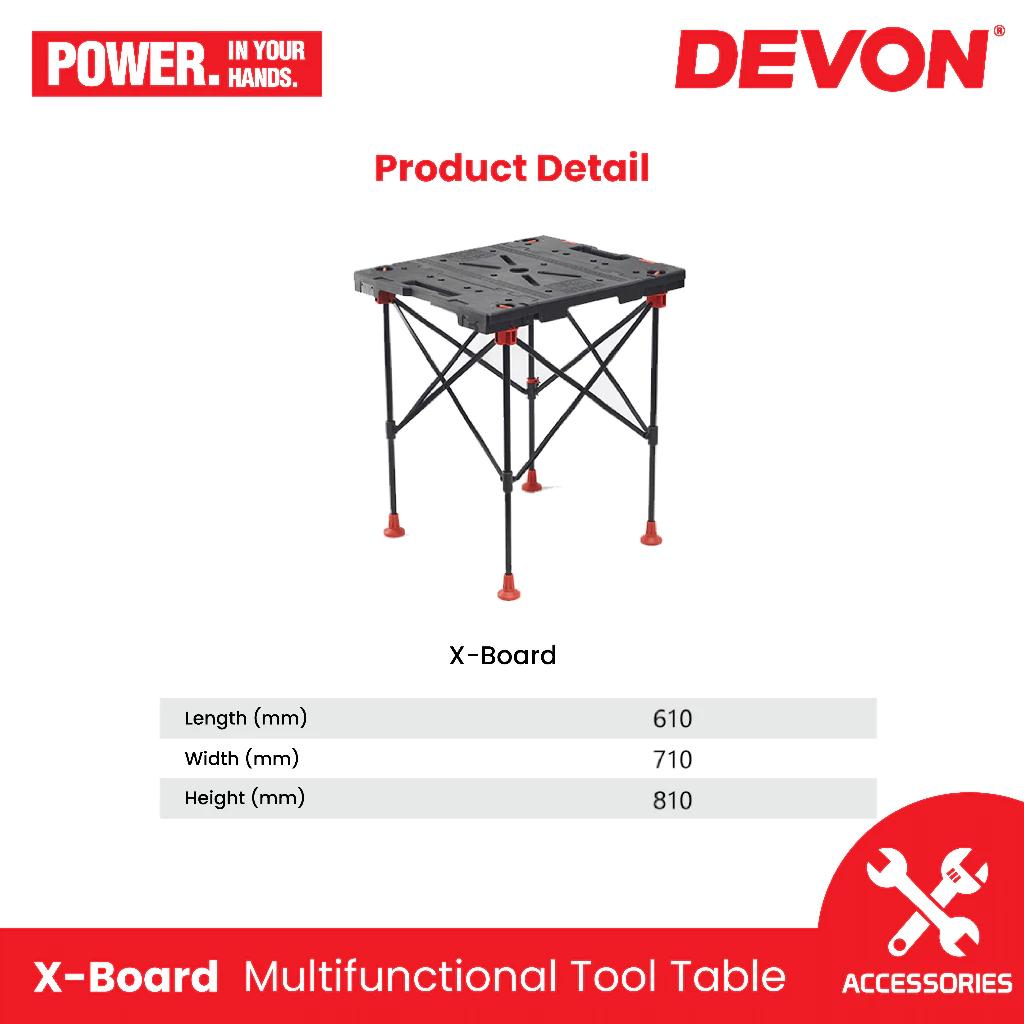 DEVON 8002200044 X-Board Multifunctional Portable Work Table 61 x 71 x 81 cm