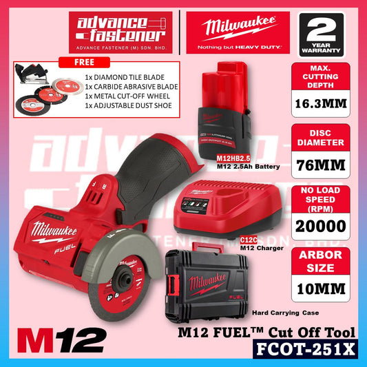Milwaukee FCOT-402X / FCOT-251X / FCOT-0X M12 FUEL™ Cut Off Tool