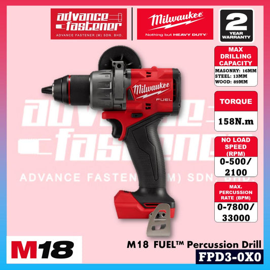 Milwaukee FPD3-502X / FPD3-0X0 M18 FUEL Percussion Drill 13MM