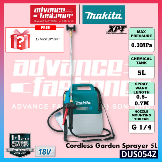 Makita DUS054 / DUS054Z 18V Cordless Garden Sprayer 5L