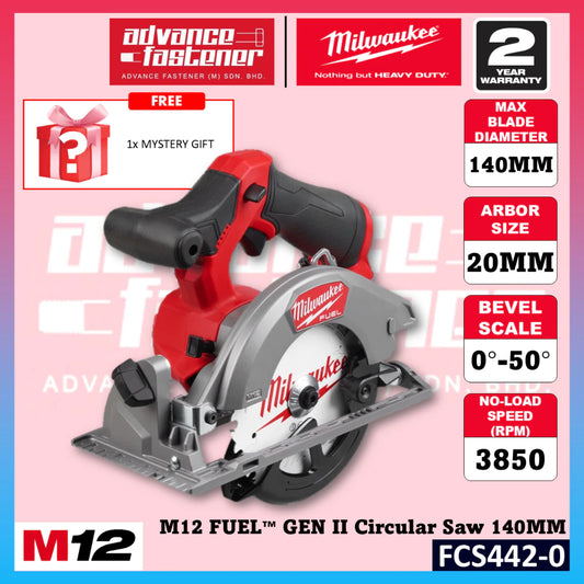Milwaukee FCS442-501B / FCS442-0 M12 FUEL™ GEN II Circular Saw 140MM