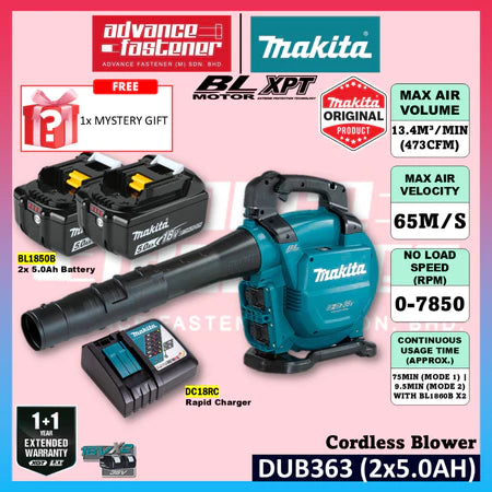 MAKITA DUB363 / DUB363ZV 18Vx2 Cordless Blower