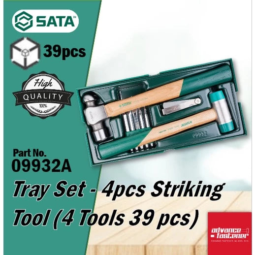 SATA Hand Tools 09932A Tray Set - 4 pcs Striking Tool ( 4 Tools 39 pcs )