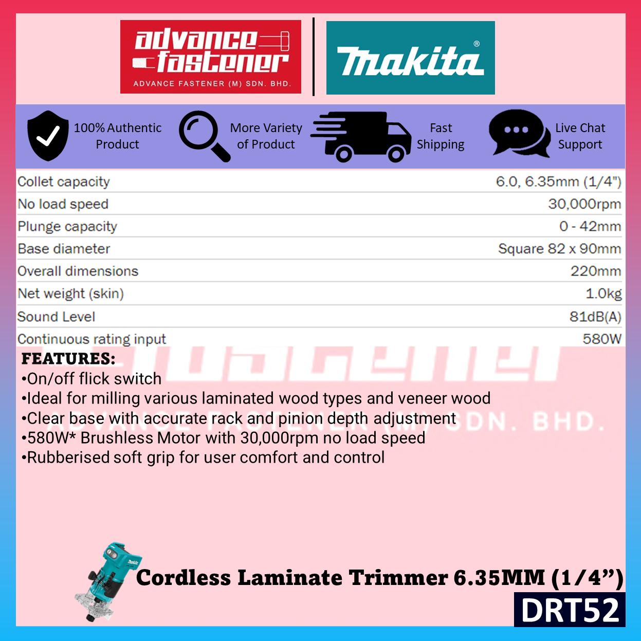 Makita 18V LXT Cordless Combo ( DHS680 Circular Saw / DRT52 Trimmer Router )
