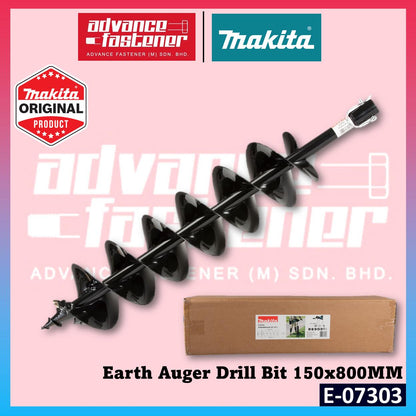 Makita Accessories E-07319 / E-07303 / E-07652 Earth Auger Bit 200 x 800MM / 150 x 800MM | Blade for Earth Bit 200MM