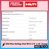 Hilti HKD-TE-CX M12 x 50 ∅15 / M10 3/8” x 30 Setting tool ( long )