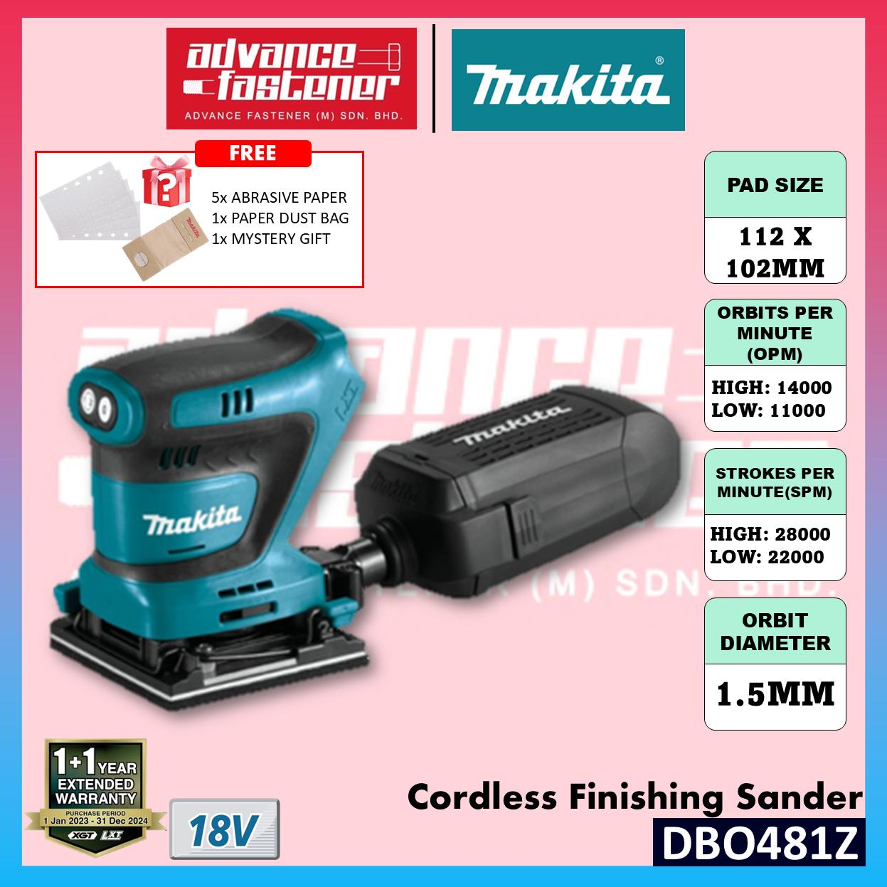 Makita 18V LXT Cordless Combo ( DBO481 Finishing Sander / DBO180 Random Orbit Sander )