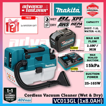 Makita VC013GL / VC013GLZ 40Vmax Cordless Vacuum Cleaner ( Wet & Dry )