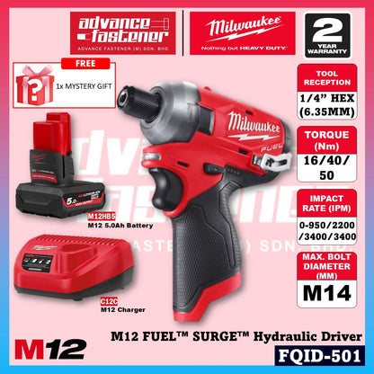 Milwaukee FQID-501 / FQID-0 M12 FUEL SURGE Hydraulic Driver 6.35MM (1/4") HEX