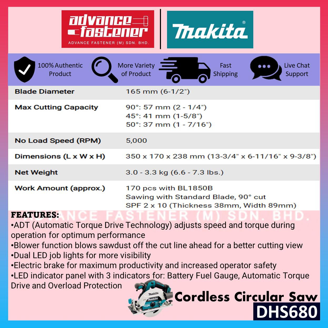 Makita 18V LXT Cordless Combo ( DHS680 Circular Saw / DRT52 Trimmer Router )