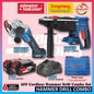 DONG CHENG 20V Brushless Combo ( DCZC02-26 20V Brushless Rotary Hammer 26mm / DCJZ2060i 20V Brushless Hammer Drill 13MM / DCPL208 20V Brushless Impact Driver / DCSM03-100 20V Brushless Angle Grinder 100MM 4" )