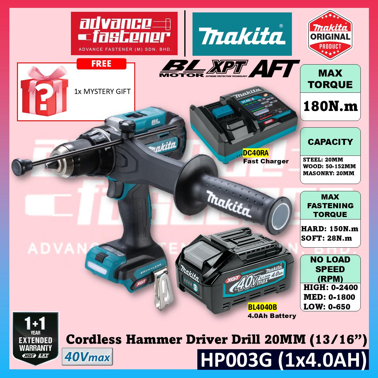 Makita HP003G / HP003GZ 40Vmax Cordless Hammer Driver Drill 20MM (13/16") (Brushless)