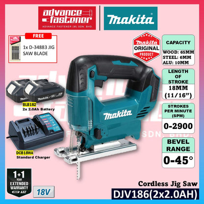 Makita DJV186 / DJV186Z 18V Cordless Jig Saw