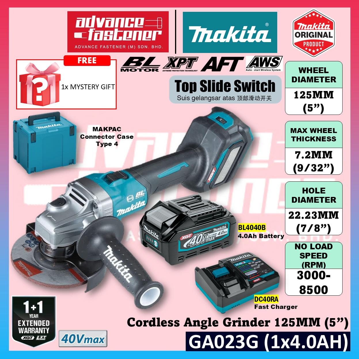 MAKITA GA023GZK / GA023GZ 40Vmax Cordless Angle Grinder 125MM ( 5" ) ( Top Slide Switch )