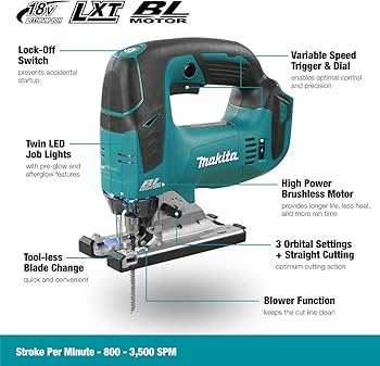 Makita DJV180RFE / DJV180Z 18V Cordless Jig Saw