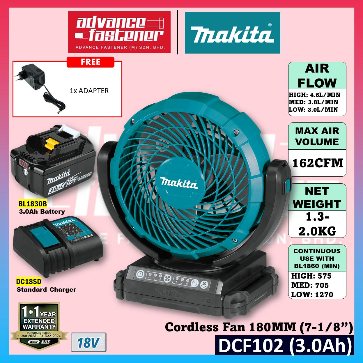 MAKITA DCF102 / DCF102Z 18V Cordless Fan 180MM (7-1/8")