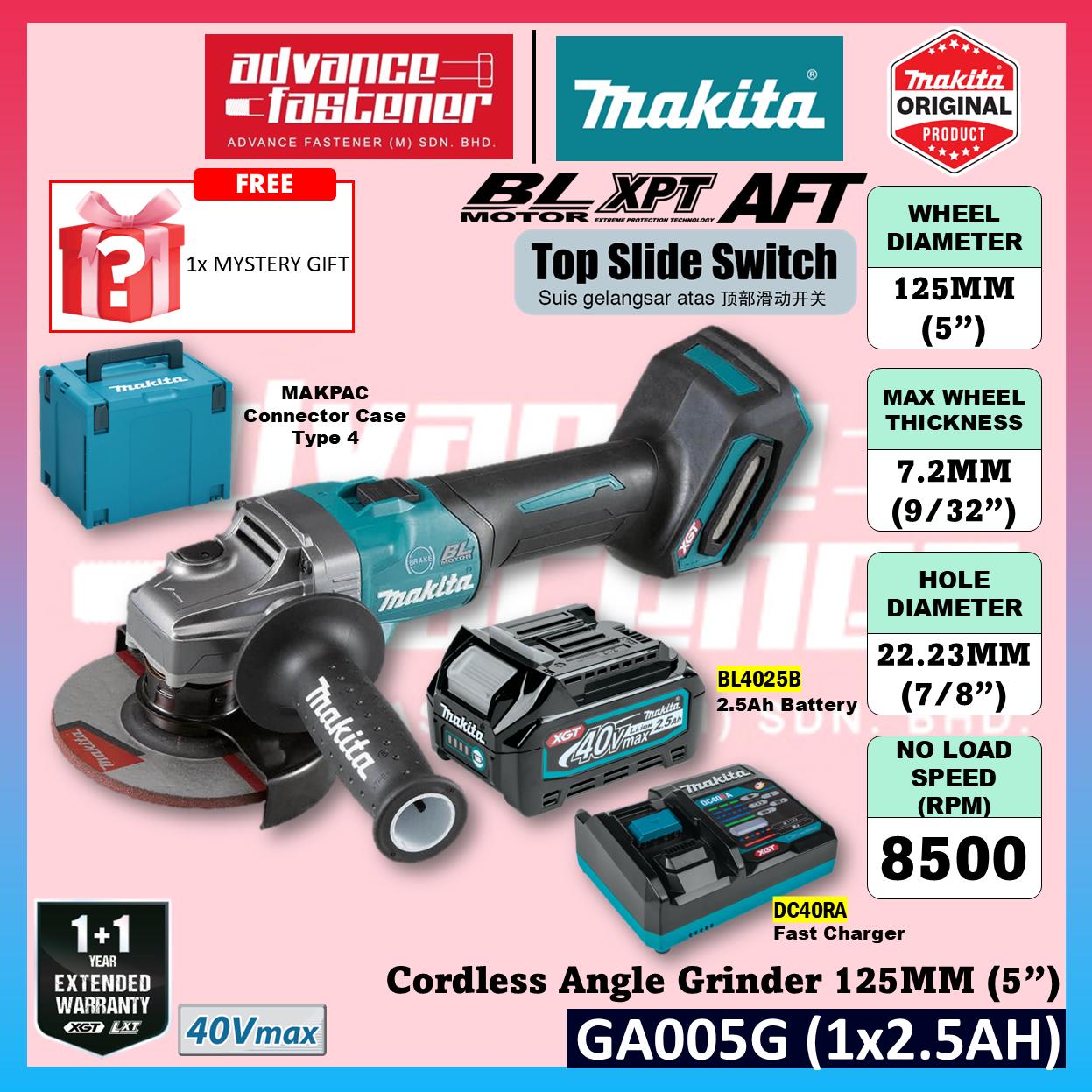 MAKITA GA005GM201 / GA005GZ 40V Cordless Angle Grinder 125MM ( 5" ) ( Top Slide Swtich )