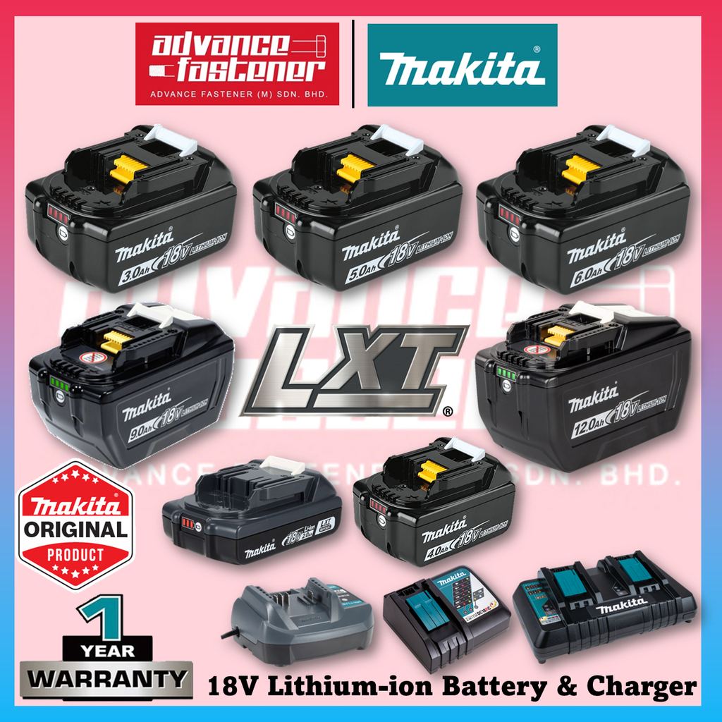 Makita 18V LXT Lithium-Ion Battery & Charger 2.0Ah–12.0Ah Original