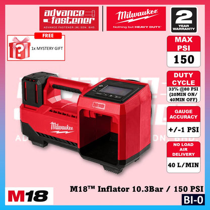 Milwaukee BI-501 / BI-0 M18 Inflator 10.3 Bar / 150 PSI