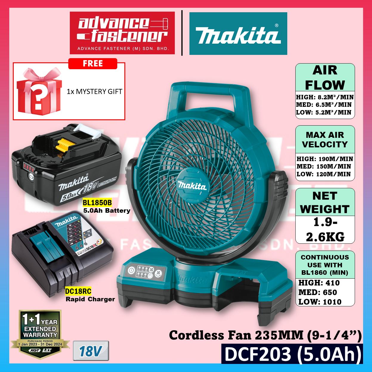 Makita DCF203 / DCF203Z 18V Cordless Fan 235MM (9-1/4")