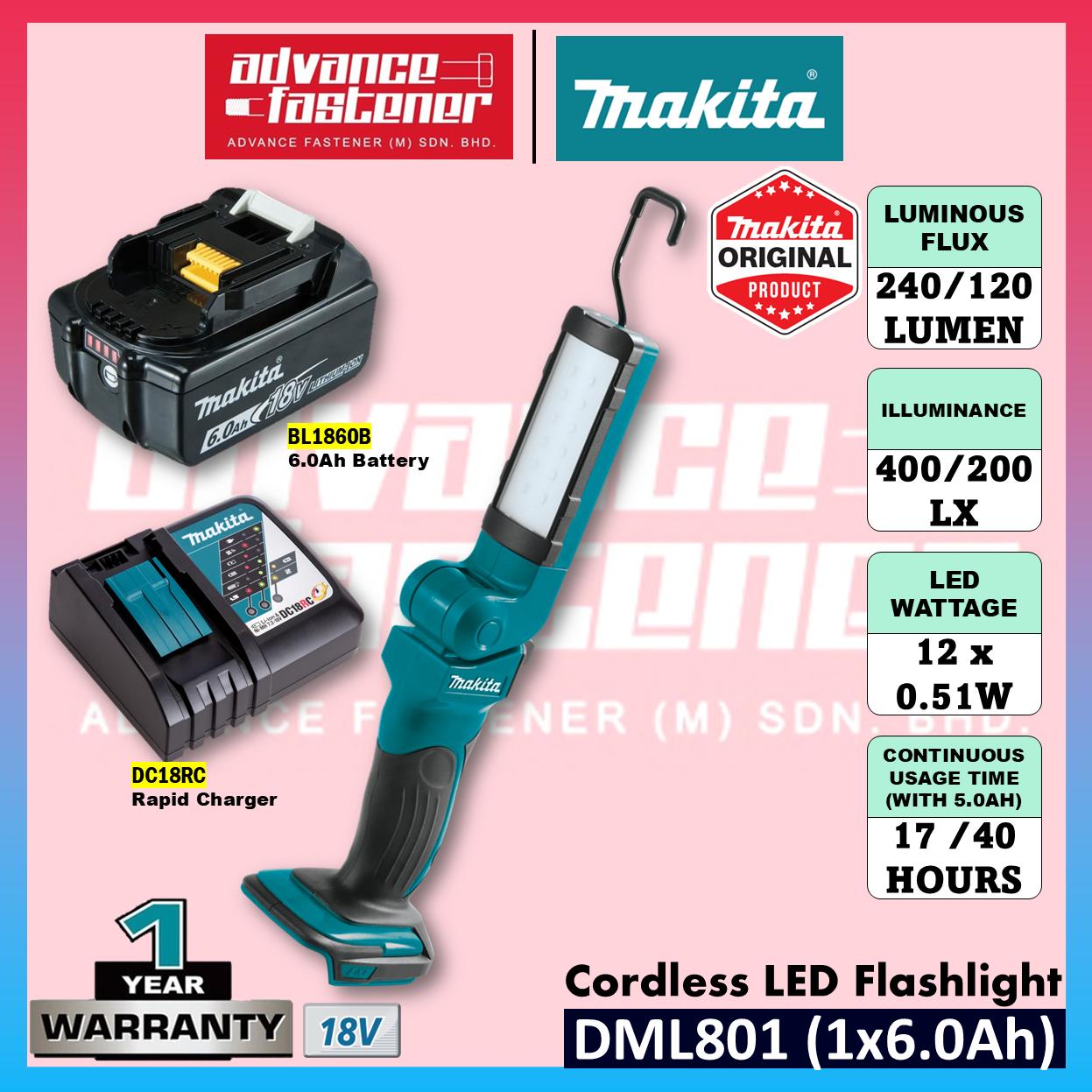 Makita DML801 / DEADML801 18V Cordless LED Flashlight