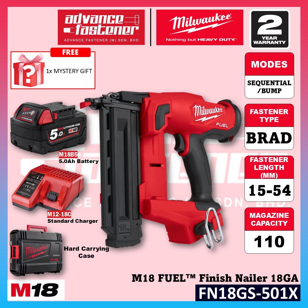 Milwaukee FN18GS-502X / FN18GS-0X0 M18 FUEL Finish Nailer 18Ga