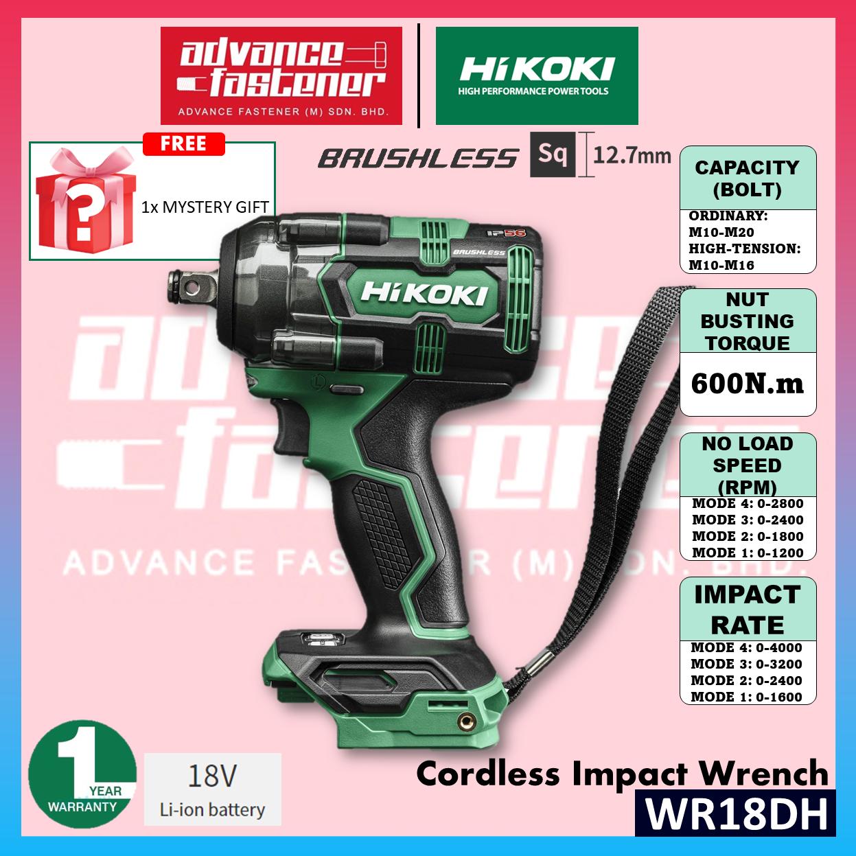 HiKOKI WR18DH 18V Cordless Impact Wrench 600N.m