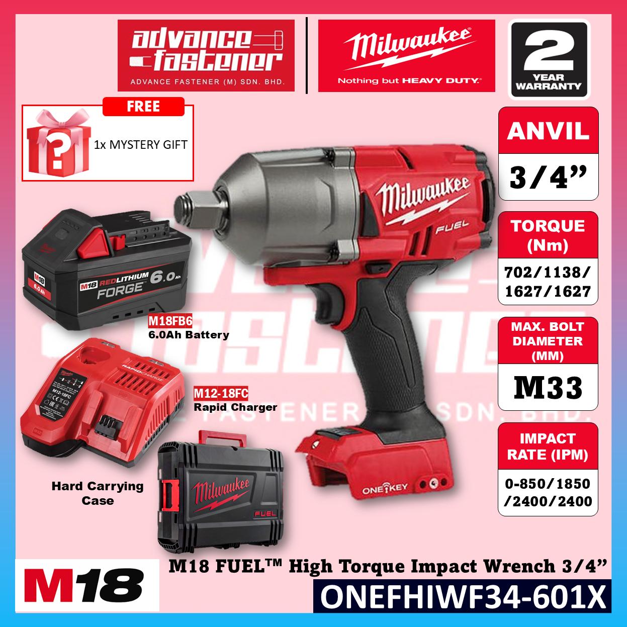 Milwaukee ONEFHIWF34-502X / ONEFHIWF34-0X0 M18 FUEL High Torque Impact Wrench 3/4"