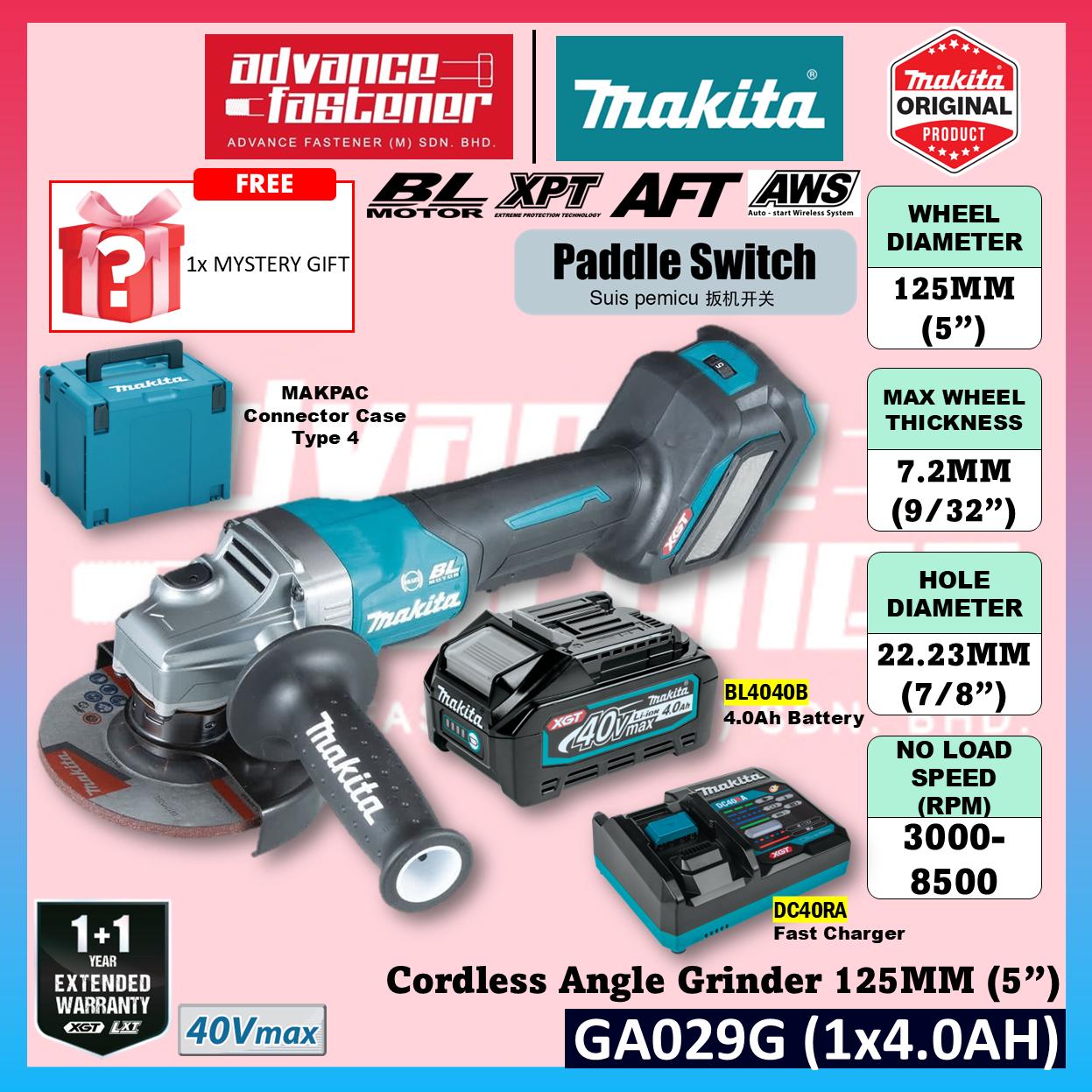MAKITA GA029GZK 40V Cordless Angle Grinder 125MM ( 5" ) ( Paddle Switch )