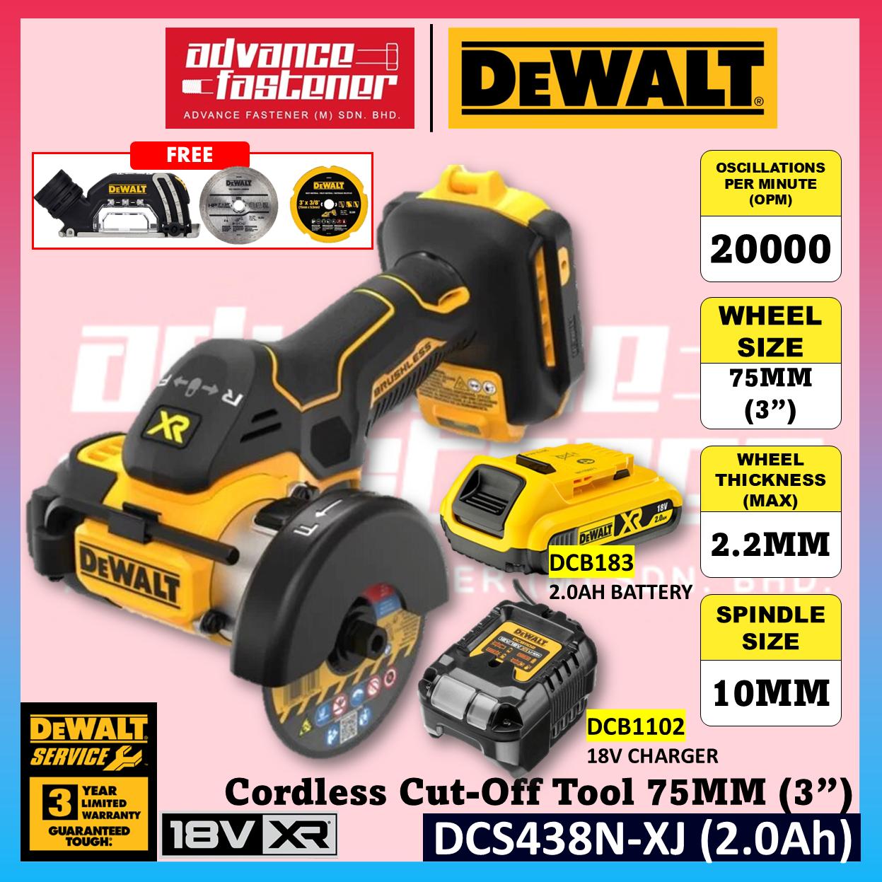 DeWalt DCD438N-XJ 18V XR Brushless Cut Off Saw 75mm (3")