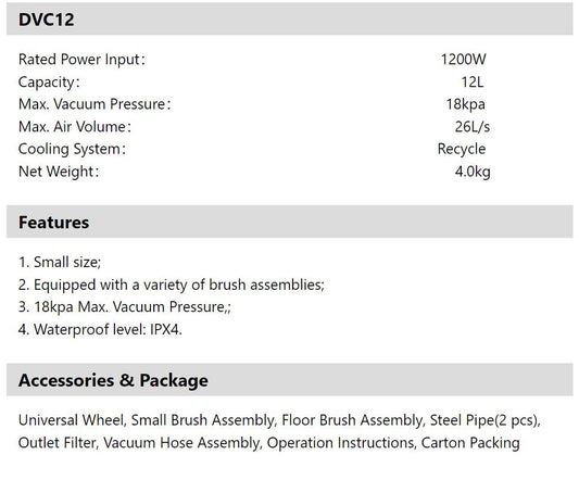 OFFER PWP DONG CHENG DVC12 Corded Vacuum Cleaner 12 Liter 1200W