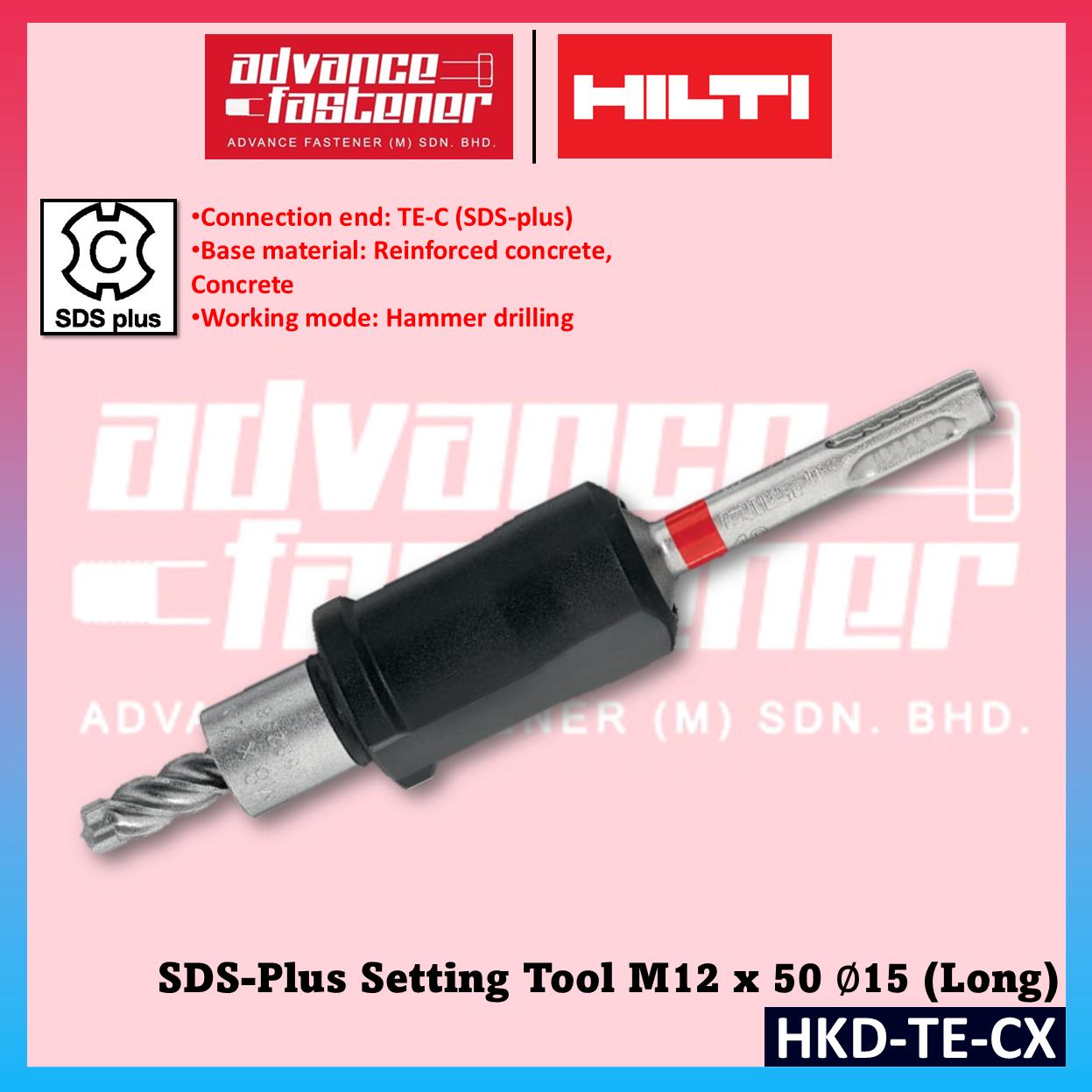 Hilti HKD-TE-CX M12 x 50 ∅15 / M10 3/8” x 30 Setting tool ( long )
