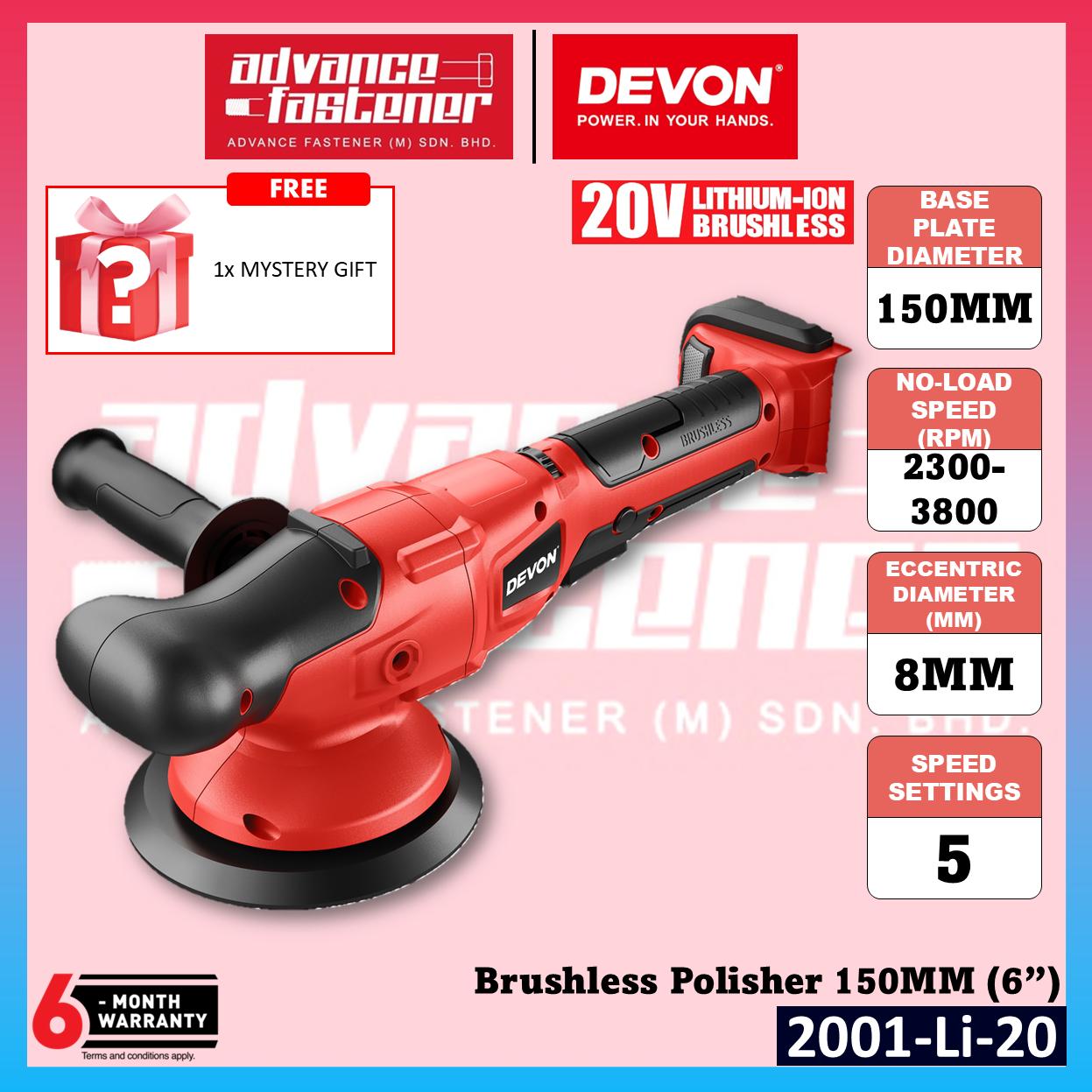 Devon 2001-Li-20 20V Lithium-Ion Brushless Cordless Polisher 150MM (6")