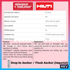 Hilti HKV Drop-in Anchor / Flush Anchor (imperial) 1/4
