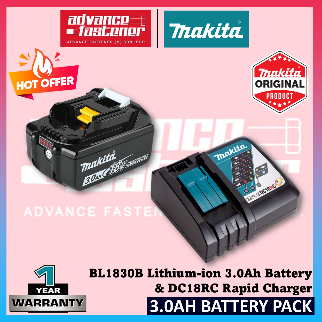 Makita 18V LXT Lithium-Ion Battery & Charger 2.0Ah–12.0Ah Original