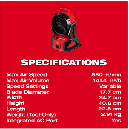 Milwaukee AFG2-501 / AFG2-0 M18 Gen II Air Fan