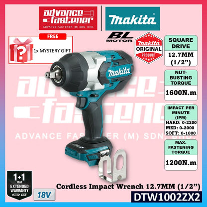 Makita DTW1002JX2 / DTW1002JX3 / DTW1002JX4 / DTW1002RFJ / DTW1002ZX2 18V Cordless Impact Wrench 12.7MM (1/2")