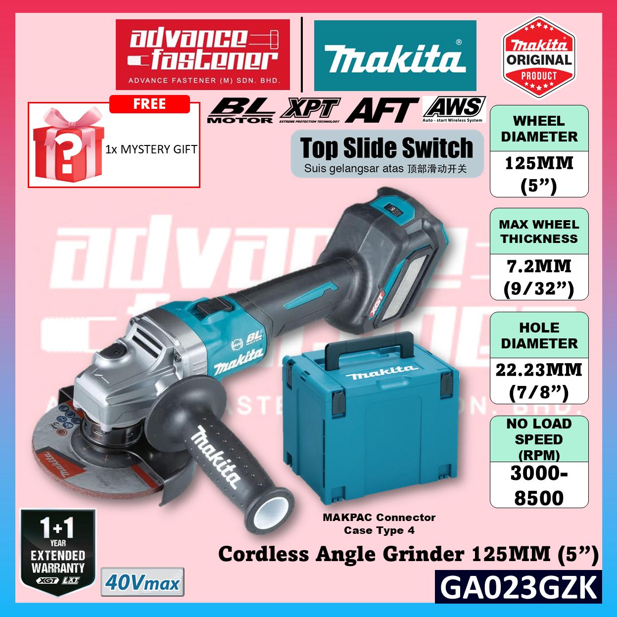 MAKITA GA023GZK / GA023GZ 40Vmax Cordless Angle Grinder 125MM ( 5" ) ( Top Slide Switch )