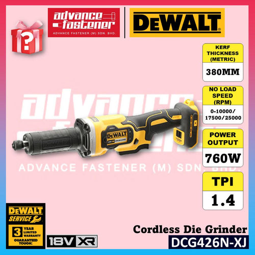 DeWalt DCG426P2-GB / DCG426N-XJ 18V XR Cordless Die Grinder