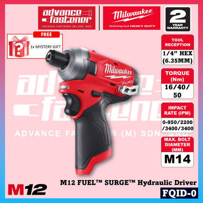 Milwaukee FQID-501 / FQID-0 M12 FUEL SURGE Hydraulic Driver 6.35MM (1/4") HEX