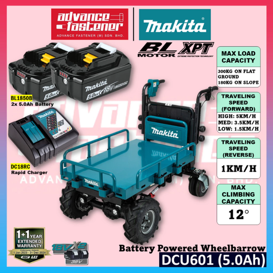 Makita DCU601 / DCU601Z 18Vx2 Battery Powered Wheelbarrow