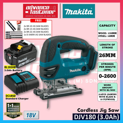 Makita DJV180RFE / DJV180Z 18V Cordless Jig Saw