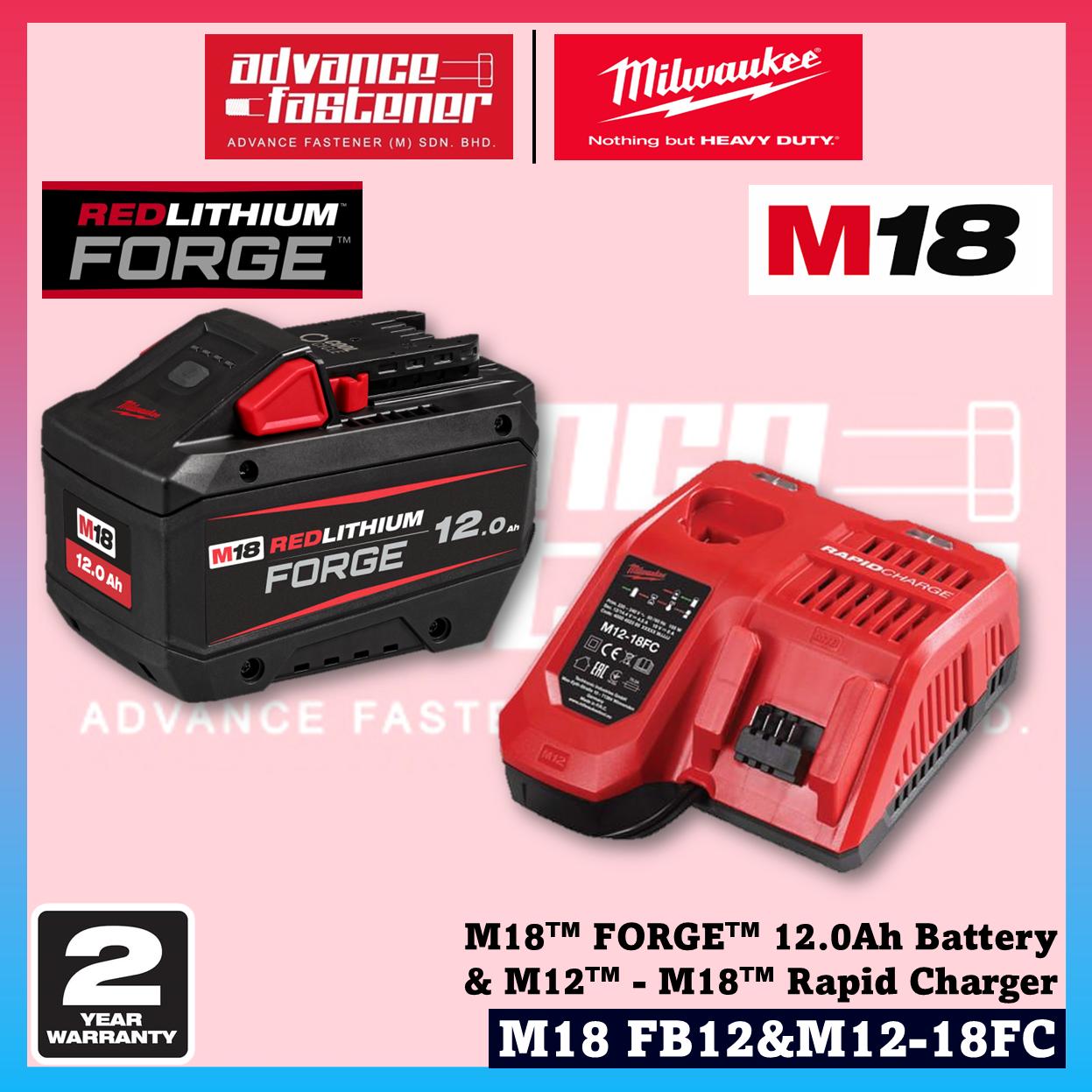 MILWAUKEE M18 Batteries & Charger 3.0Ah 5.0Ah 6.0Ah 8.0Ah 12.0Ah RED-LITHIUM-ION & FORGE Battery