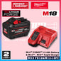 MILWAUKEE M18 Batteries & Charger 3.0Ah 5.0Ah 6.0Ah 8.0Ah 12.0Ah RED-LITHIUM-ION & FORGE Battery