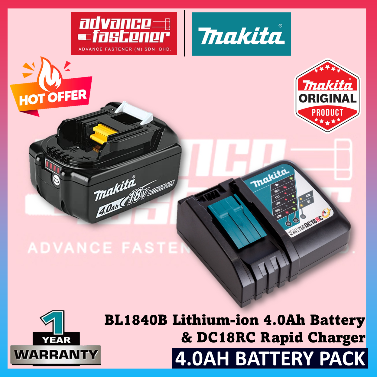 Makita 18V LXT Lithium-Ion Battery & Charger 2.0Ah–12.0Ah Original