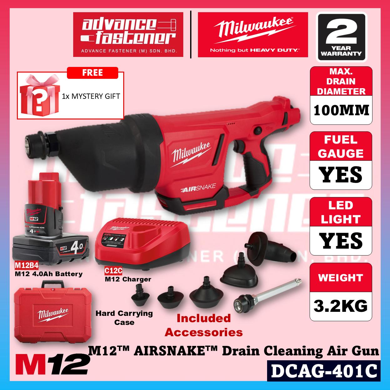 Milwaukee DCAG-251C / DCAG-0 M12 AIRSNAKE Drain Cleaning Air Gun