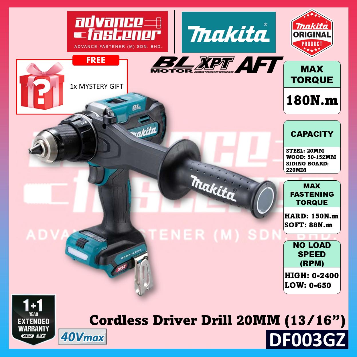 Makita DF003G / DF003GZ 40Vmax Cordless Driver Drill 20MM (13/16") (Brushless)